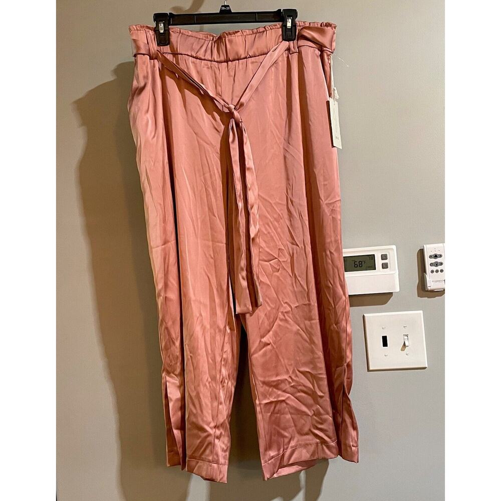 Joie Pants Pull On High Rise Wide‎ Leg Cropped Lagenlook Hippie Boho Prep Sz XL